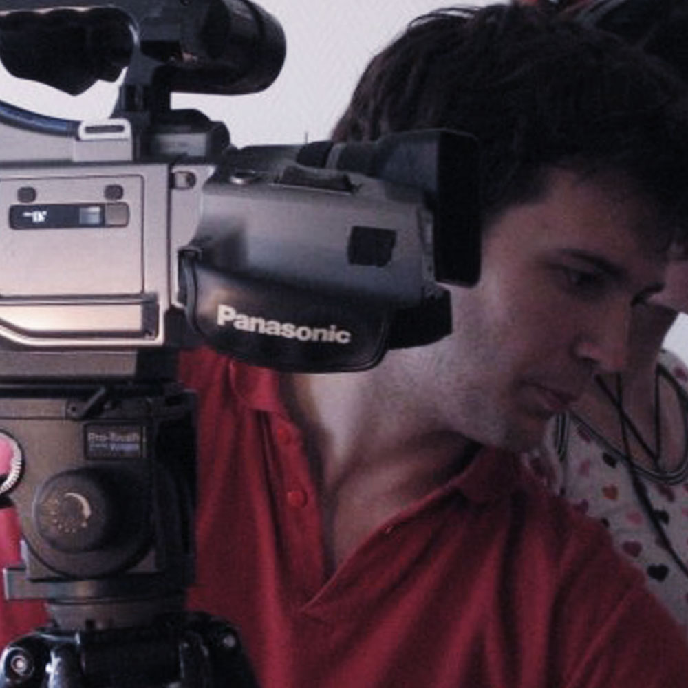 Jérémy Zucchi sur le tournage du court-métrage "Les Absents" (2008)
